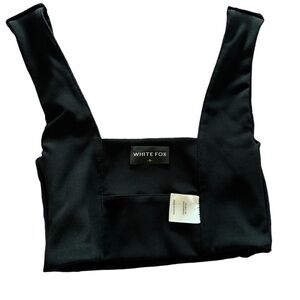 White fox Sports bra in black